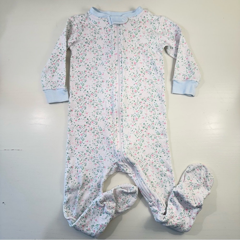 Lullaby Set Bunny Garden Footie 18M